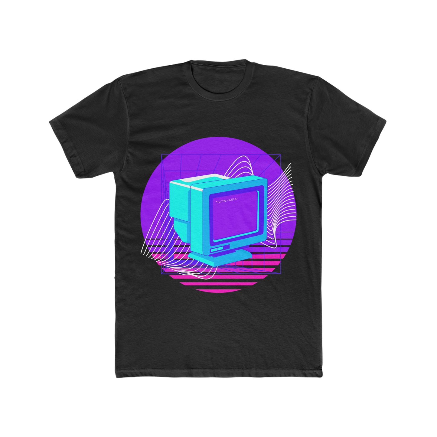 Vaporwave Men's Cotton Crew Tee