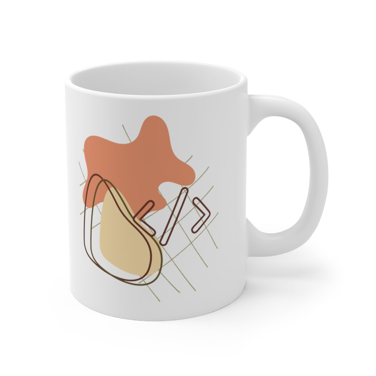 Abstraction Ceramic Coffee Cup