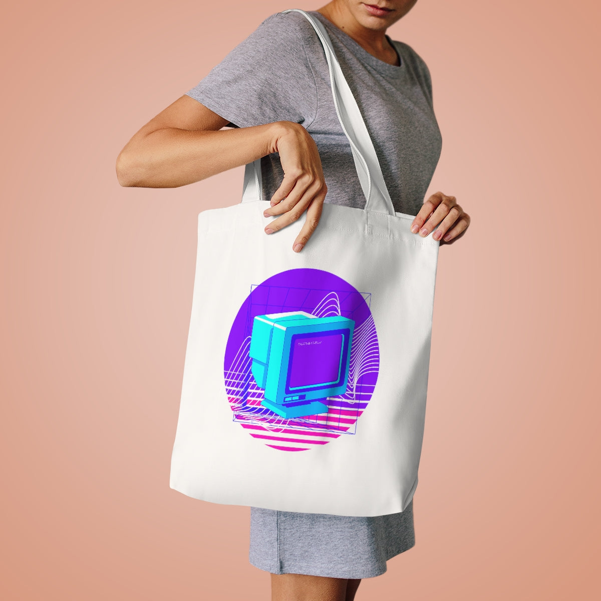 Vaporwave Cotton Tote Bag