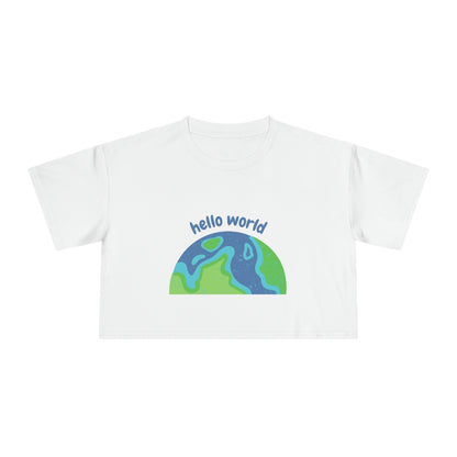 Hello World Women's Crop Tee