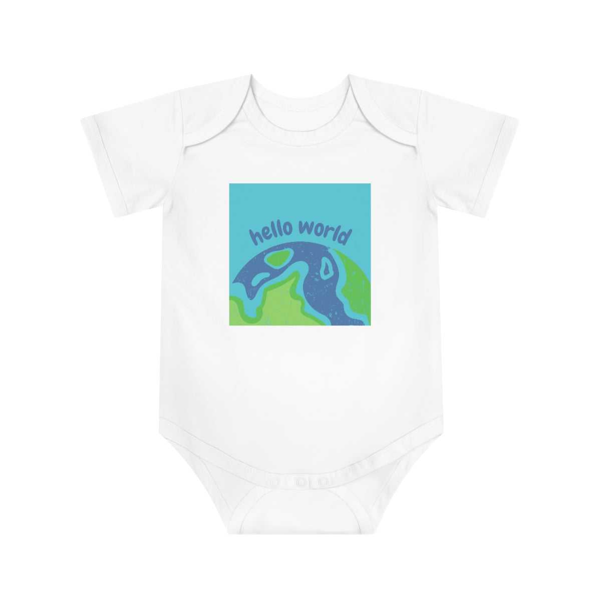 Hello World Baby Short Sleeve Bodysuit