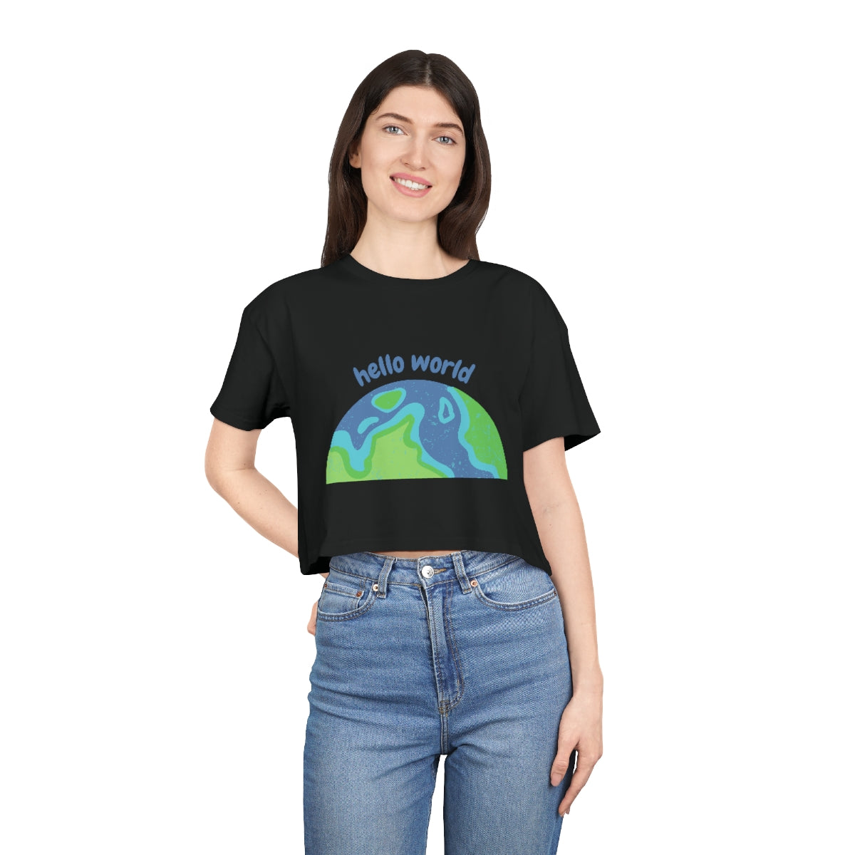 Hello World Women's Crop Tee