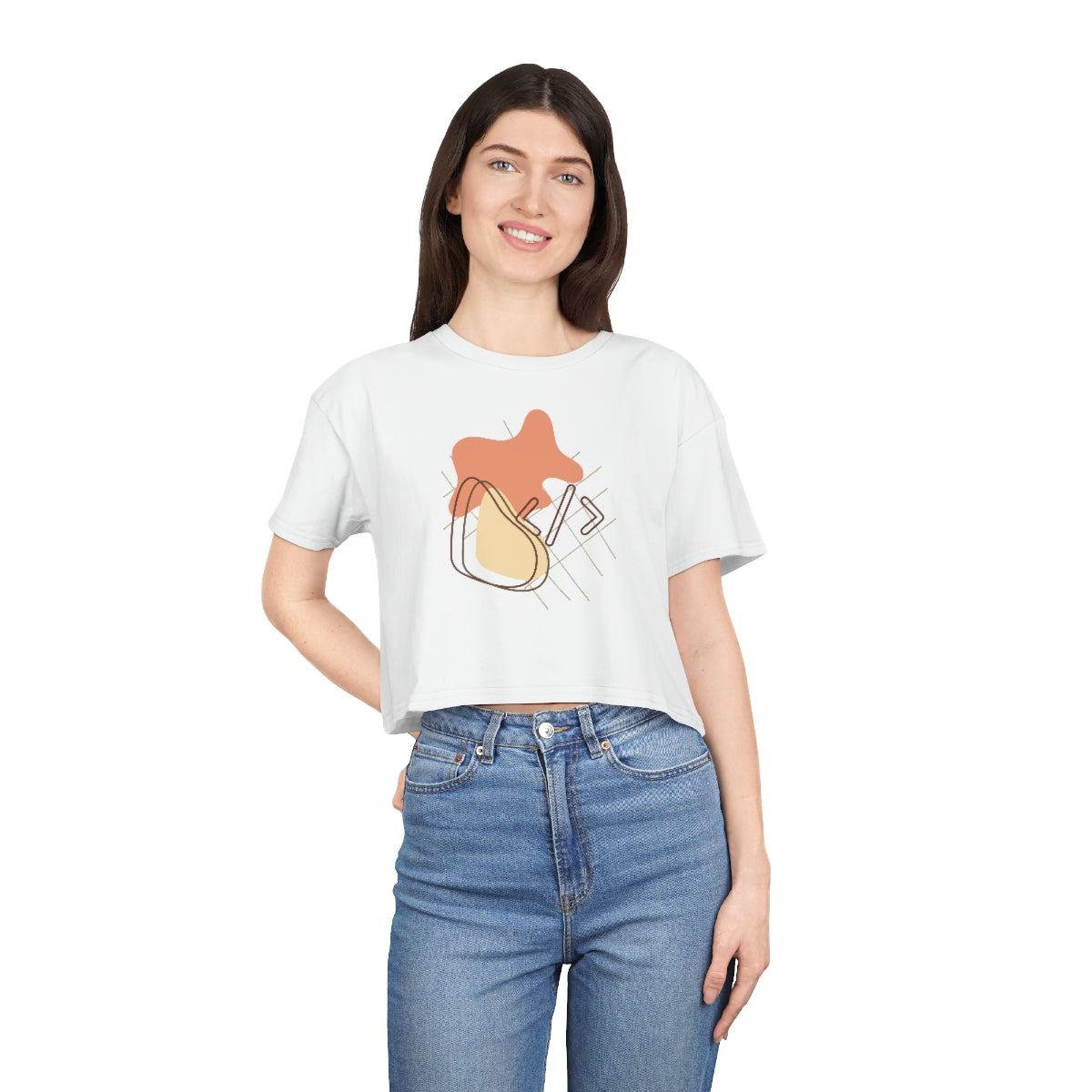 Abstraction Women's Crop Tee