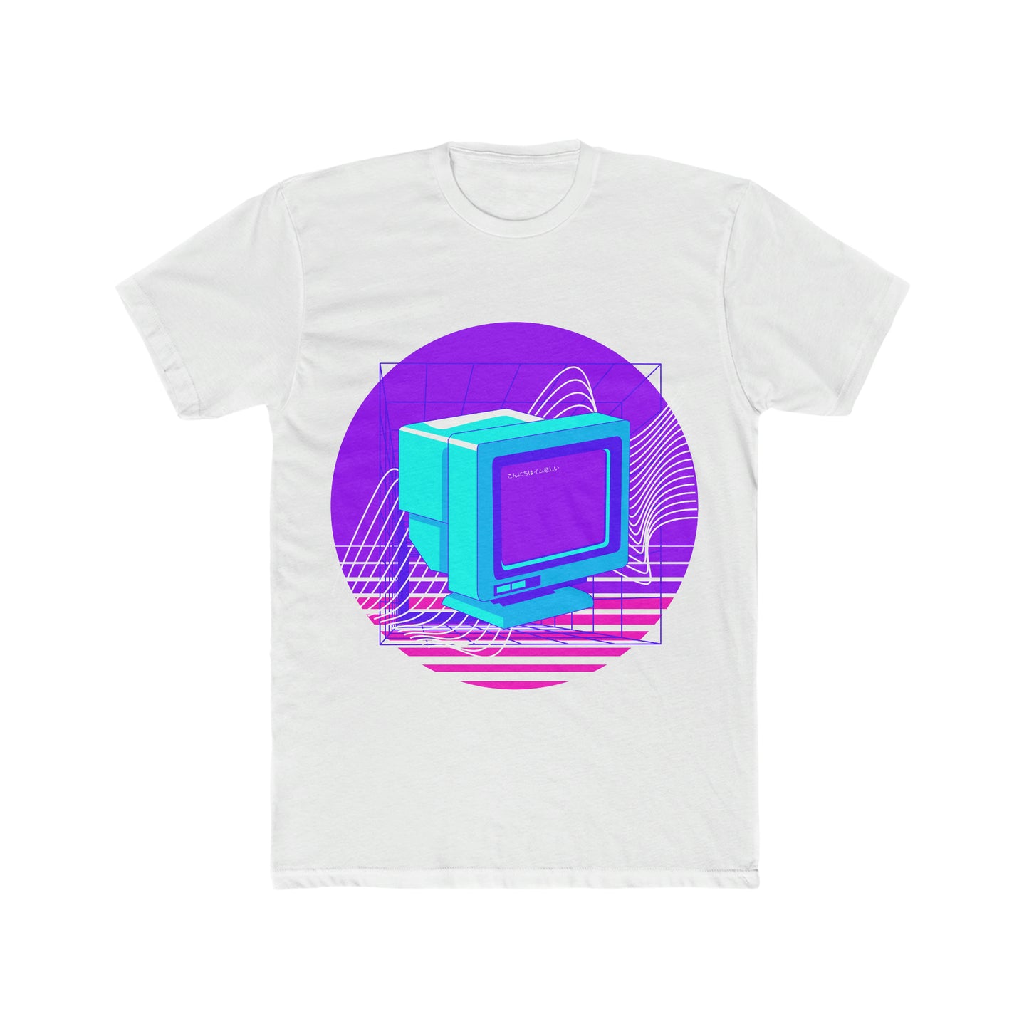 Vaporwave Men's Cotton Crew Tee