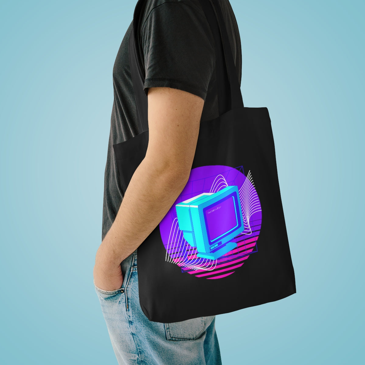 Vaporwave Cotton Tote Bag